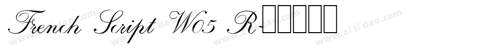 French Script W05 R字体转换